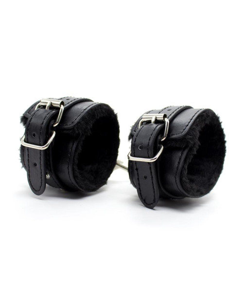 Ankle Cuffs with Black Padded Interior 35 cm Black