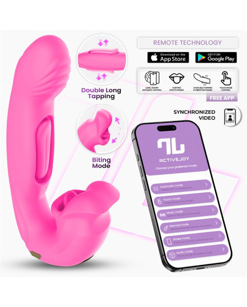  Bimby Biting and Double Tongue Tapping Vibrator with App