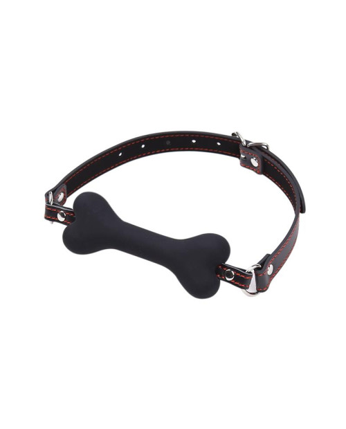  Bone Gag Ball Silicone 12 cm Black
