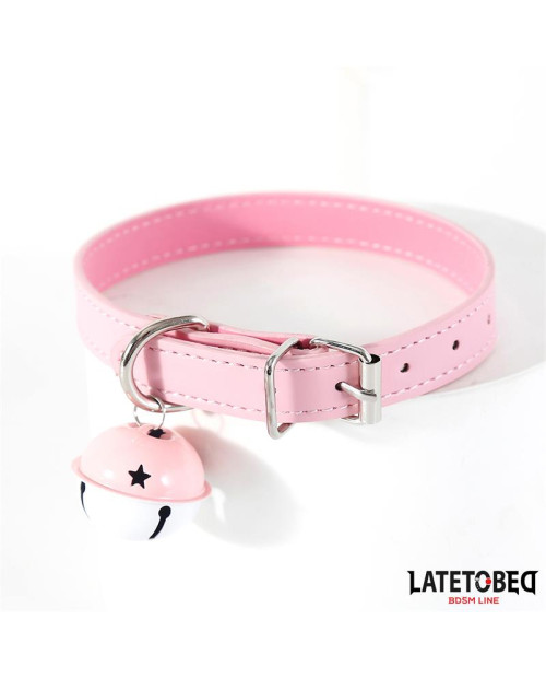  Collar with Bell Adjustable Pink