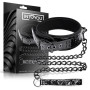  Collar with Leash Sapphire Vegan Leather