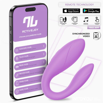  Couple Toy with App Flexible Silicone Lavender