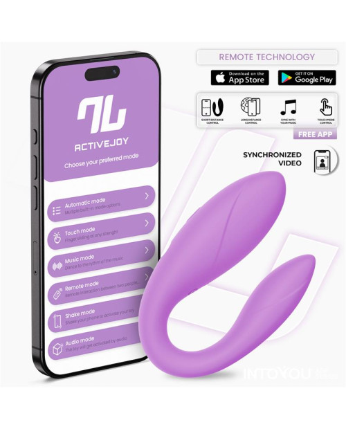  Couple Toy with App Flexible Silicone Lavender