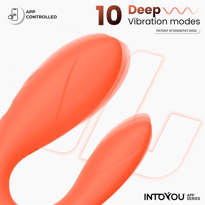  Couple Toy with App Flexible Silicone Salmon