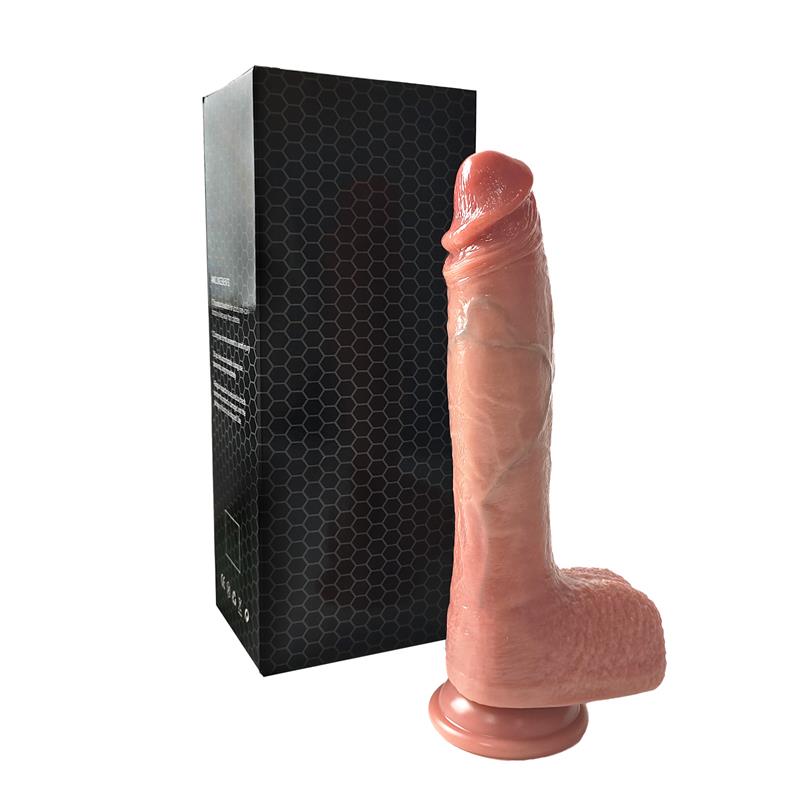 Dildo with Vibration, Thrusting and heating 24 cm