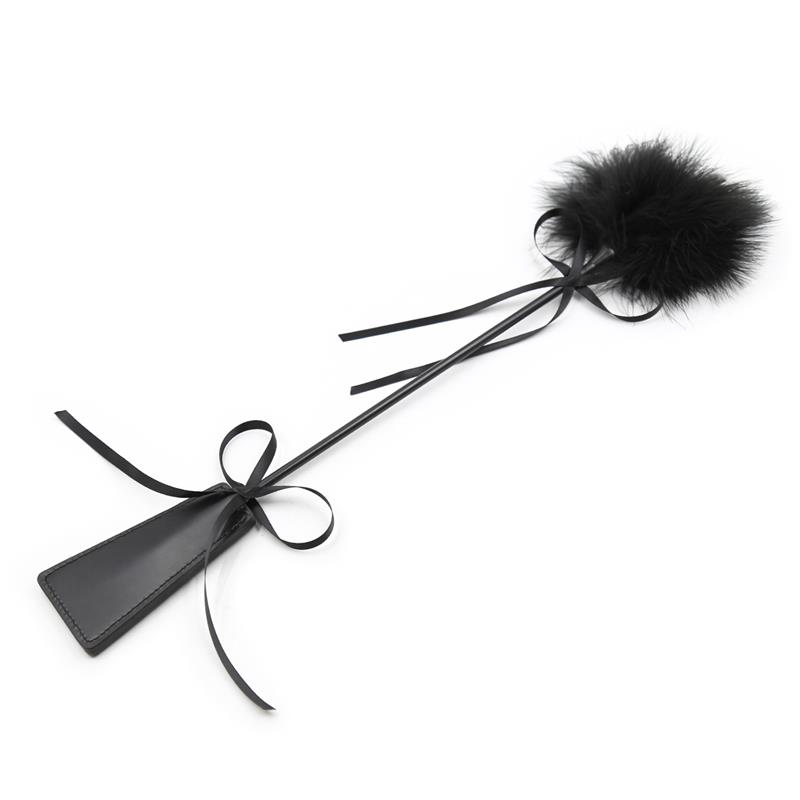 Feather Tickler and Paddle 49 cm Black