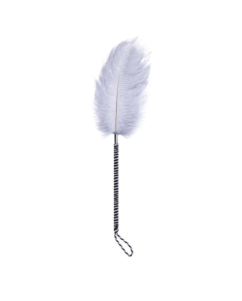  Feather Tickler with Wrapped 46 cm Black/White