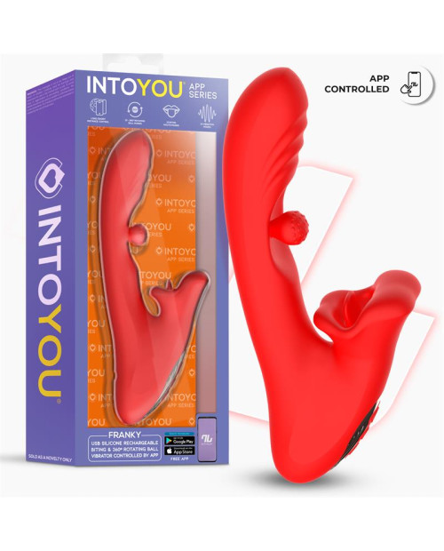 Franky Biting and Rotating Ball Vibrator with App