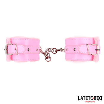  Furry Ankle Cuff Pink
