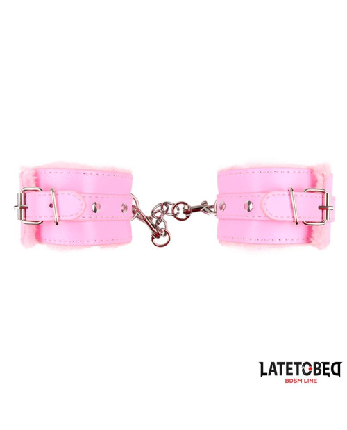  Furry Ankle Cuff Pink