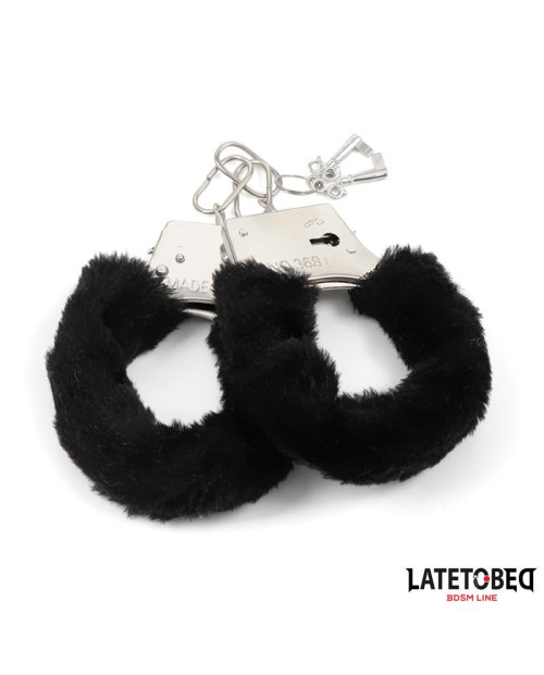  Furry Metal Cuff Black