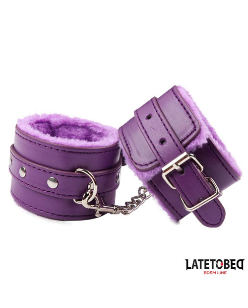  Furry Wrist Cuff Purple