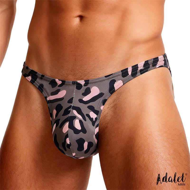 John Thong Low-Rise Grey Leopard