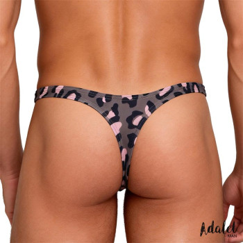 John Thong Low-Rise Grey Leopard