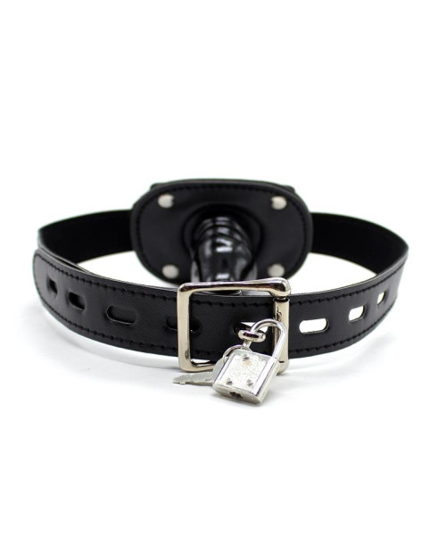  Locking Short 5 cm Penis Gag Ball Black