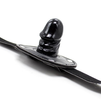  Locking Short 5 cm Penis Gag Ball Black