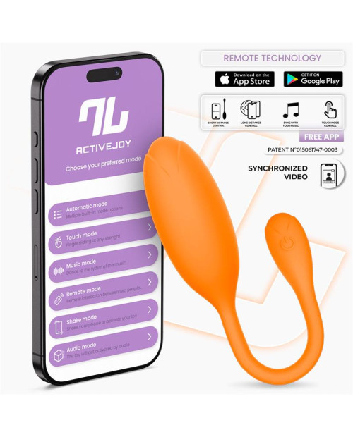 Logan Vibrating Egg with App Unibody Silicone Orange