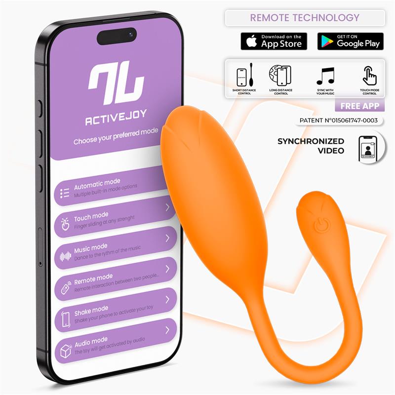  Logan Vibrating Egg with App Unibody Silicone Orange