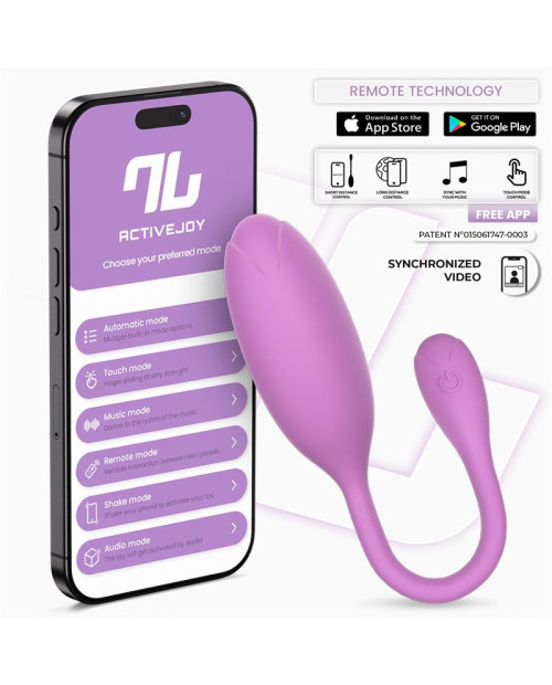  Logan Vibrating Egg with App Unibody Silicone Purple
