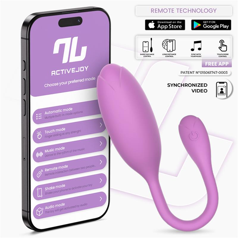  Logan Vibrating Egg with App Unibody Silicone Purple