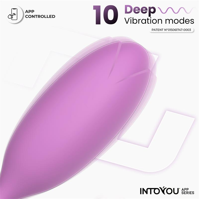  Logan Vibrating Egg with App Unibody Silicone Purple