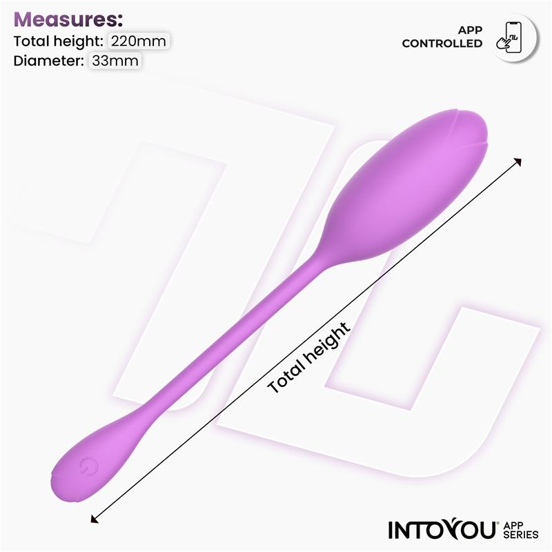 Logan Vibrating Egg with App Unibody Silicone Purple