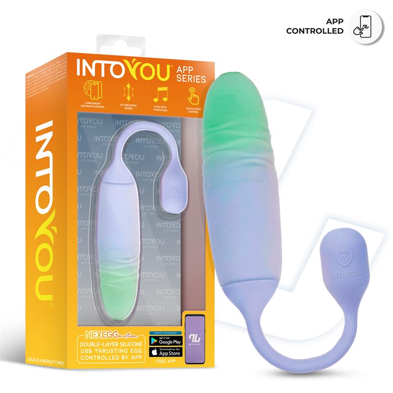 NexEgg Motion Vibrating Egg with Thrusting App Lilac/Pistachio