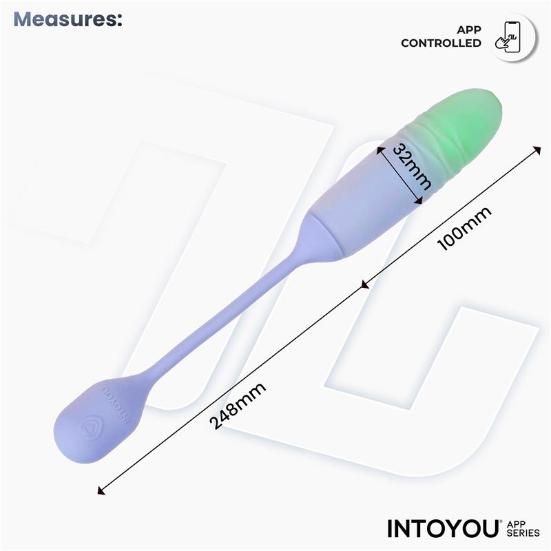 NexEgg Motion Vibrating Egg with Thrusting App Lilac/Pistachio