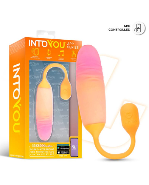 NexEgg Motion Vibrating Egg with Thrusting App Orange/Pink