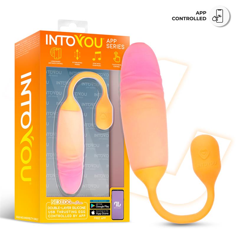 NexEgg Motion Vibrating Egg with Thrusting App Orange/Pink