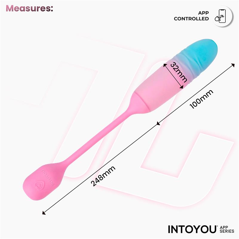 NexEgg Motion Vibrating Egg with Thrusting App Pink/Turquoise