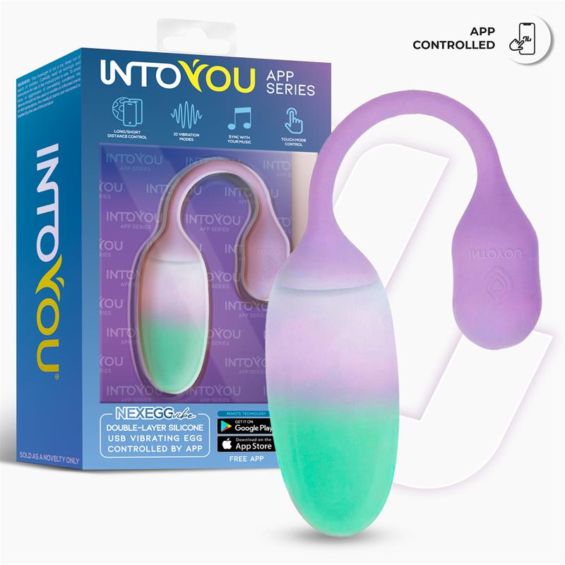 NexEgg Vibrating Egg Double Silicone Layer App Lilac/Pistachio