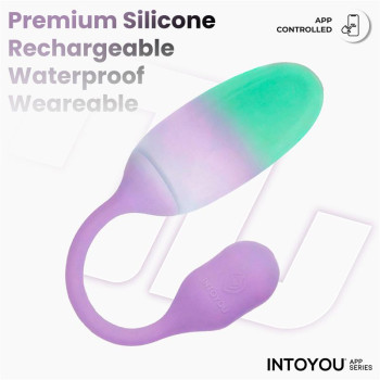 NexEgg Vibrating Egg Double Silicone Layer App Lilac/Pistachio