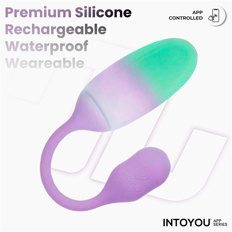 NexEgg Vibrating Egg Double Silicone Layer App Lilac/Pistachio