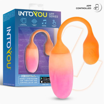 NexEgg Vibrating Egg Double Silicone Layer App Orange/Pink