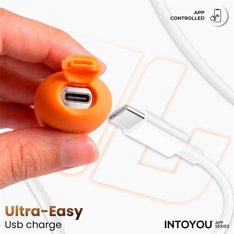 NexEgg Vibrating Egg Double Silicone Layer App Orange/Pink