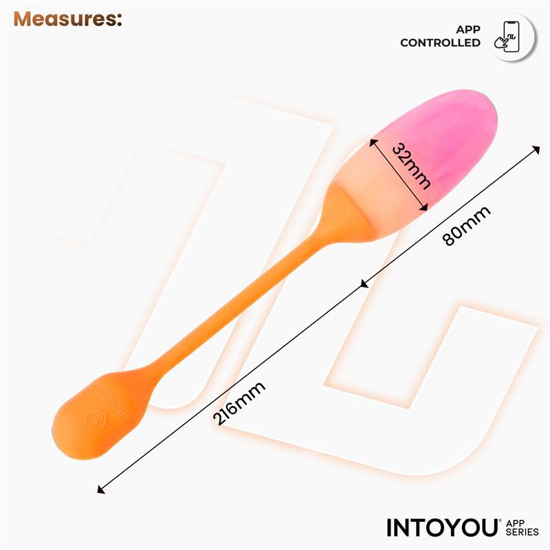 NexEgg Vibrating Egg Double Silicone Layer App Orange/Pink