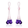  Nipple Clamps Skulls and Ring Bells Silicone and Metal Pink/Purple