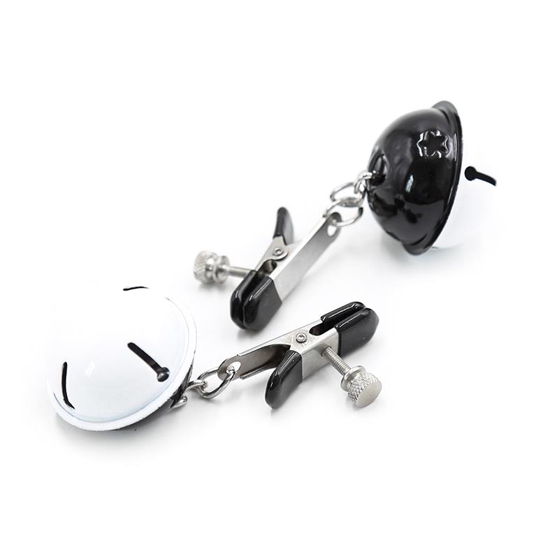  Nipple Clamps with Bell Black/White