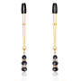  Nipple Clamps with Glass Beads Golden