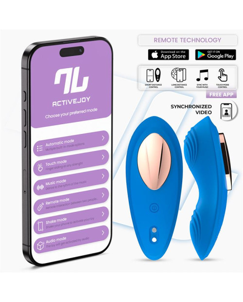  Panty Vibrator with App Silicone Blue