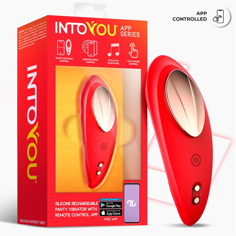  Panty Vibrator with App Silicone Red