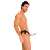Fetish Fantasy Series For Him or Her Vibrating Hollow Strap-On - Flesh