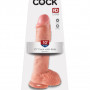 King Cock  10" Cock with Balls - Flesh