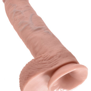 King Cock  10" Cock with Balls - Flesh
