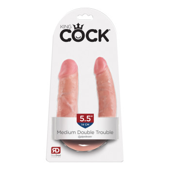 King Cock - U-Shaped Double Trouble Medium Flesh