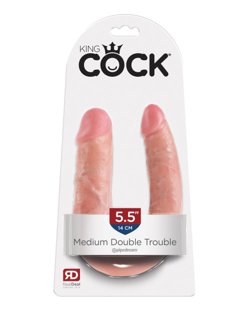 King Cock - U-Shaped Double Trouble Medium Flesh