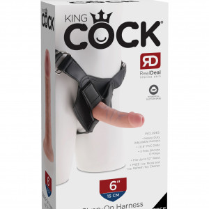 King Cock Strap-on Harness w/ 6" Cock - Flesh
