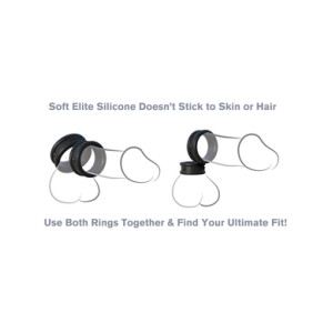 Fantasy C-Ringz Max-Width Silicone Rings - Black