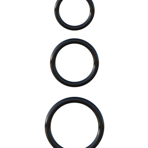 Fantasy C-Ringz Silicone 3-Ring Stamina Set - Black